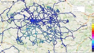 Safecast webová mapa