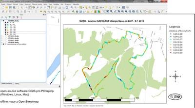 Safecast offline mapa v QGISu